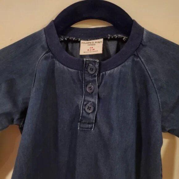 Polarn O. Pyret Denim Dress Infant's Size 4-6 Months - Picture 5 of 8